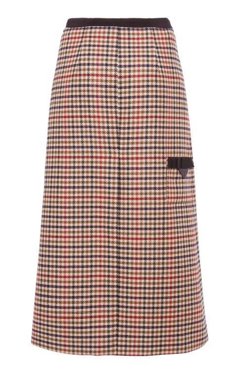 prada tartan skirt